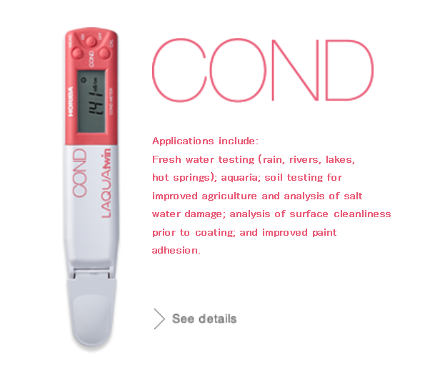 HORIBA Laqua Twin EC-Temp meter , 2-point Calibration (0 - 199 uS/cm; 200 - 1999 uS; 2.00 - 19.99 mS/cm) image 0